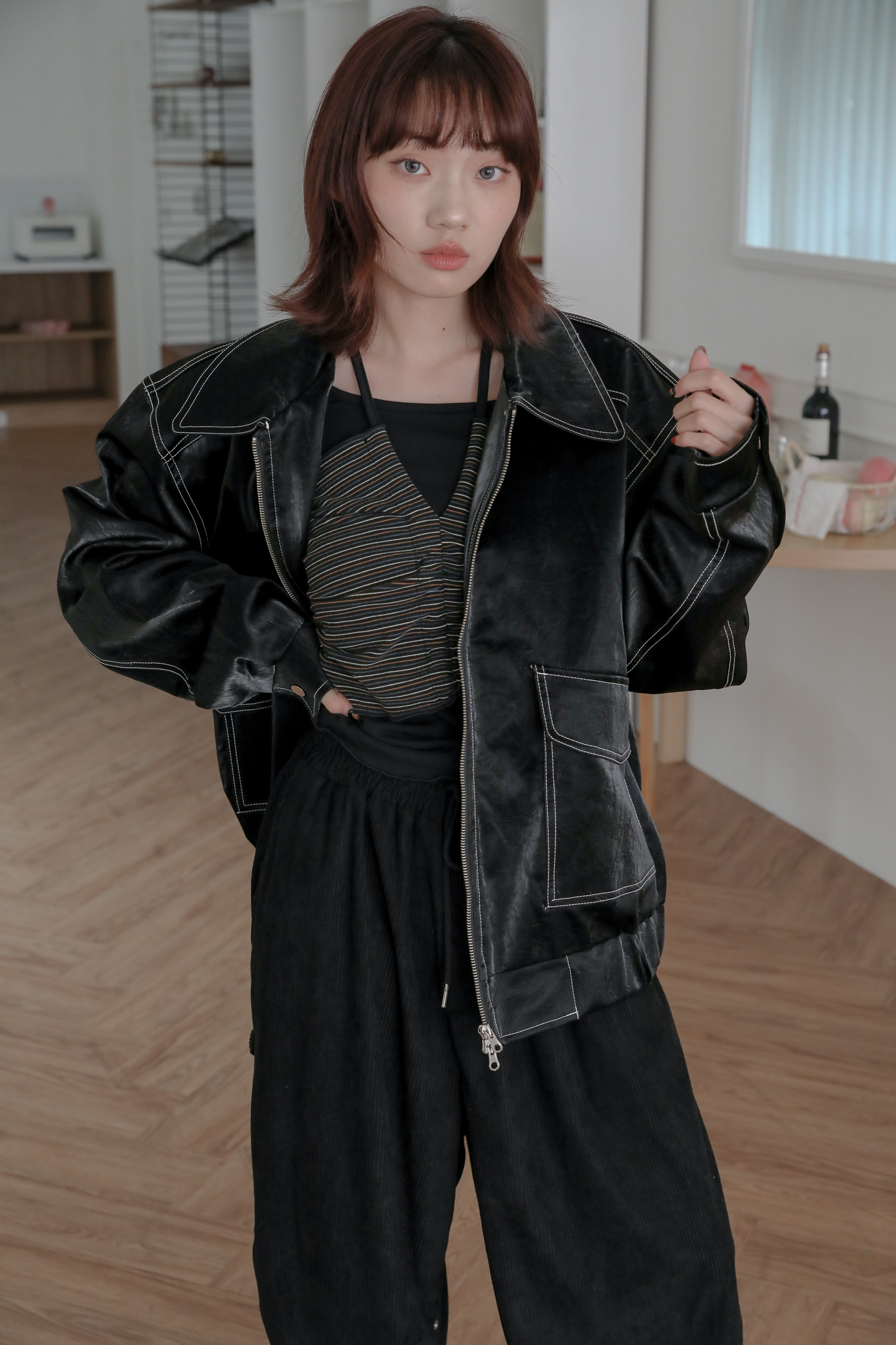 【Unisex】Royal Leather Jacket #外套