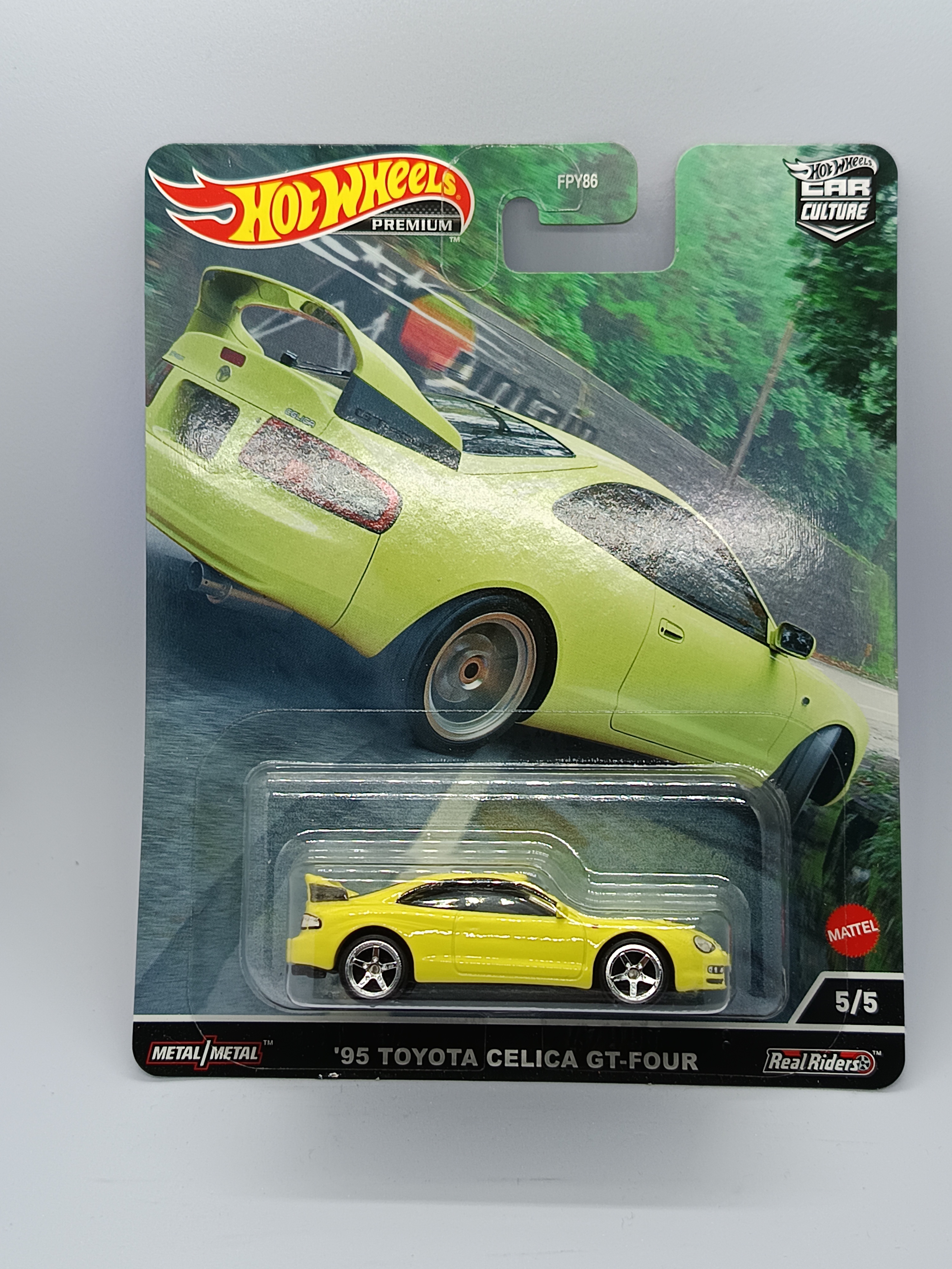 HOT WHEELS CAR CULTURE '95 TOYOTA CELICA GT-FOUR YELLOW