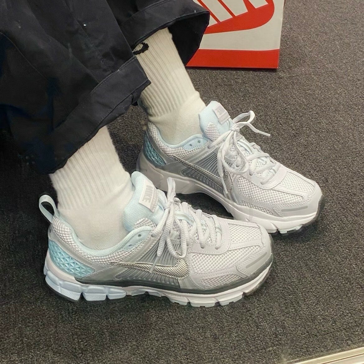 Nike Zoom Vomero 5 BG 藍銀 銀灰藍 Y2K 復古休閒鞋 運動鞋