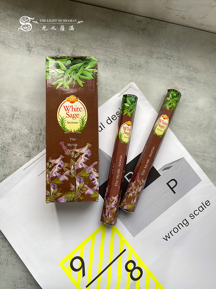 SAC白鼠尾草線香具有淨化和神聖的能量清新的香氣有助於營造寧靜平和的氛圍 -光之薩滿