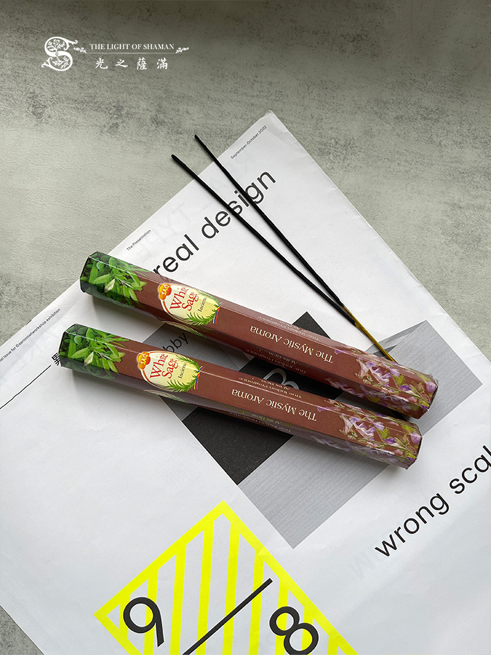 SAC白鼠尾草線香具有淨化和神聖的能量清新的香氣有助於營造寧靜平和的氛圍 -光之薩滿