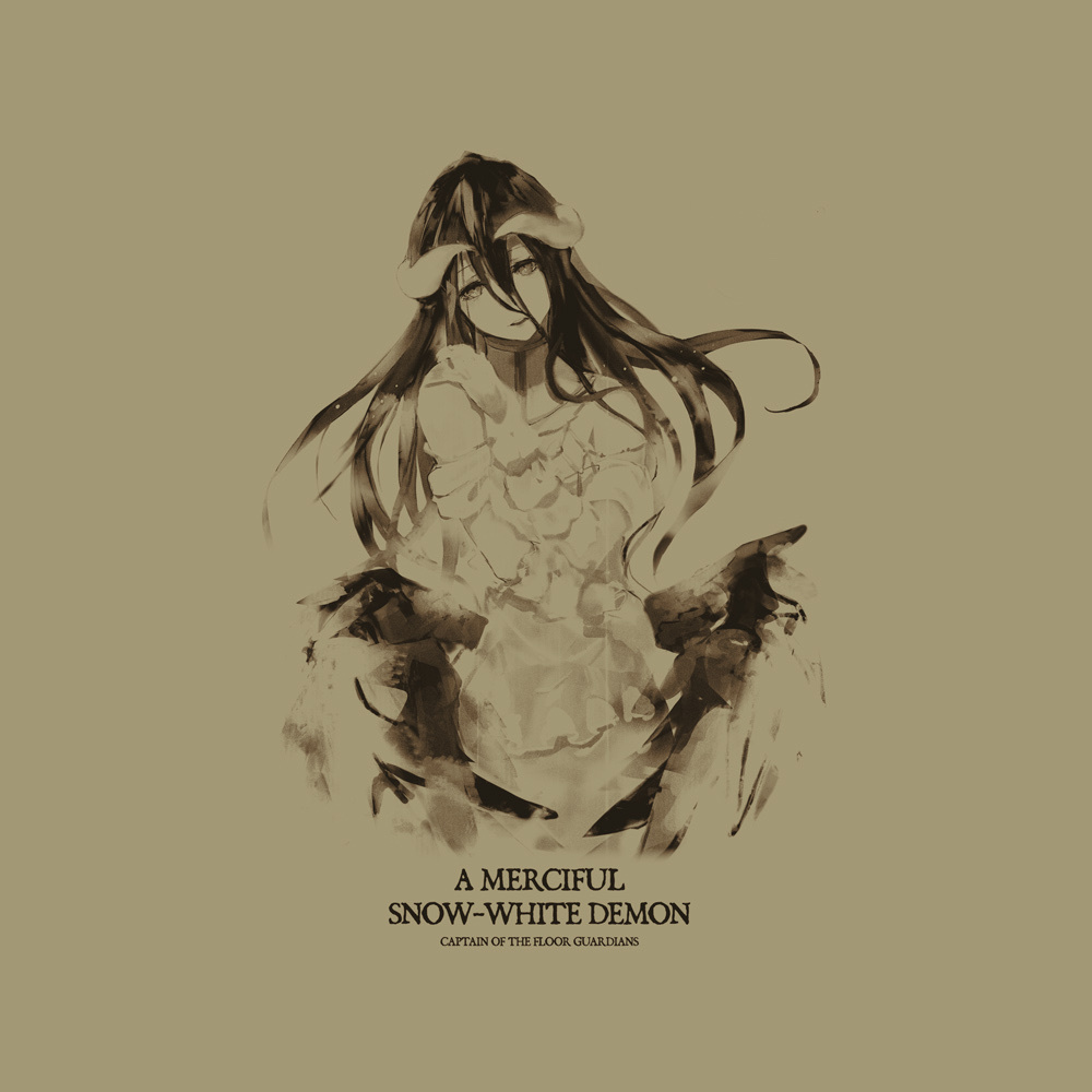 Cospa 1209 アルベド Tシャツ 慈悲深き純白の悪魔 Ver. [劇場版「オーバーロード」聖王国編] SAND KHAKI