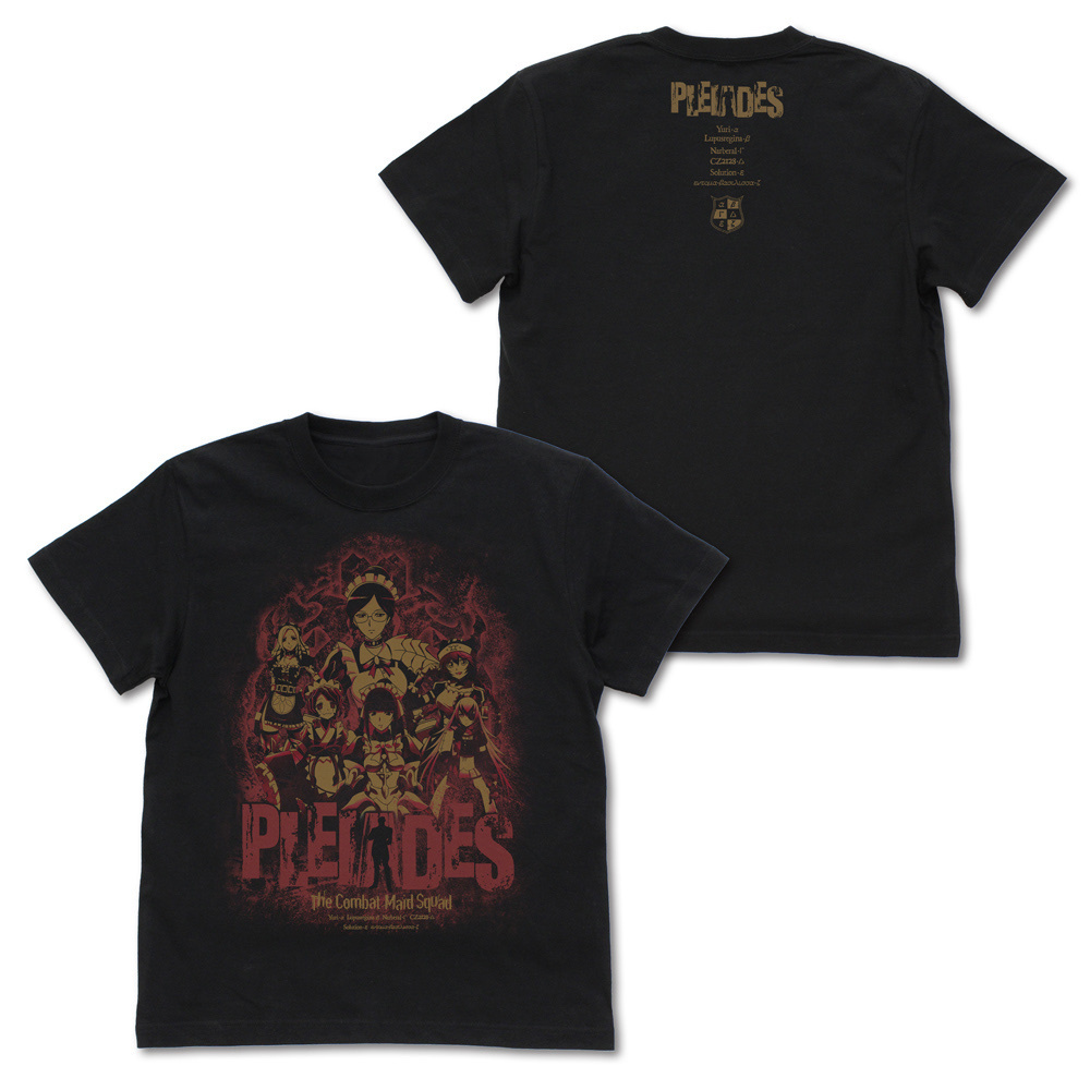 Cospa 1209 戦闘メイド隊《プレアデス》Tシャツ [劇場版「オーバーロード」聖王国編] BLACK