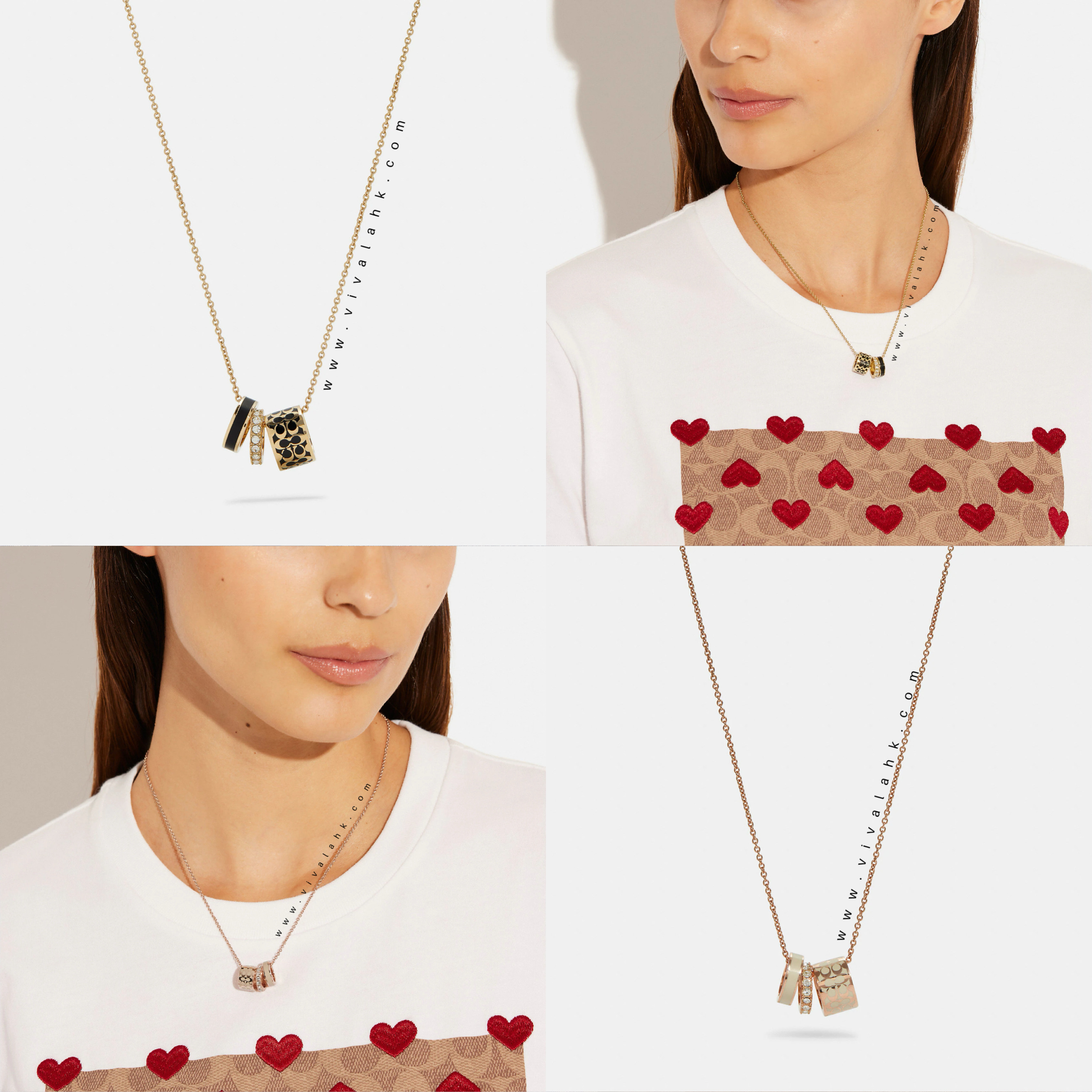 Coach - 經典搪瓷圈圈頸鏈 (粗款) (C9446)