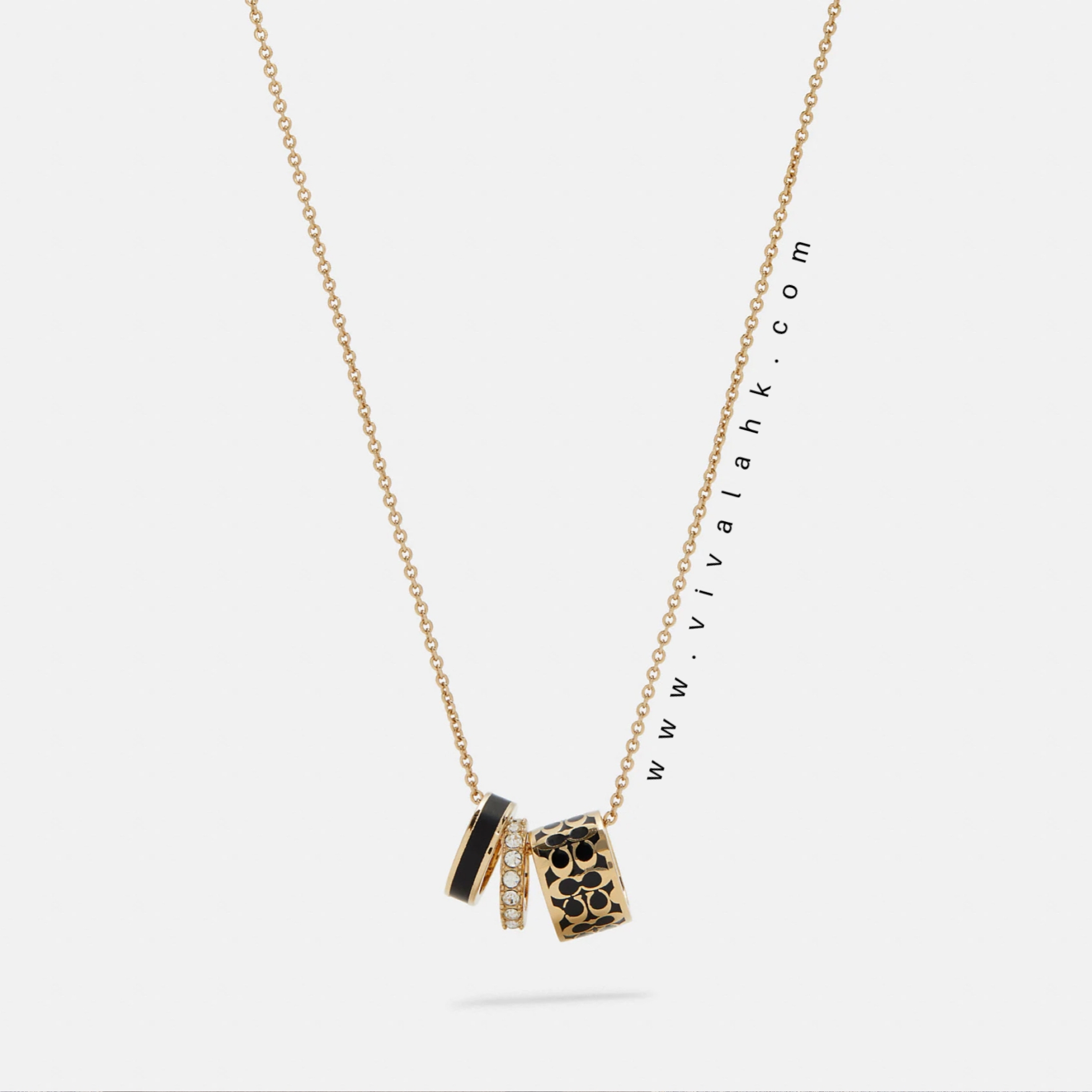 Coach - 經典搪瓷圈圈頸鏈 (粗款) (C9446)