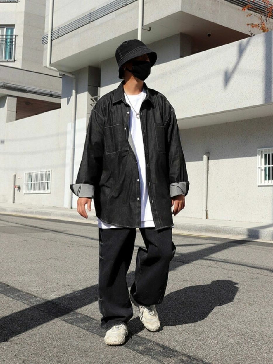 OverSize淨色長袖恤衫 S2297