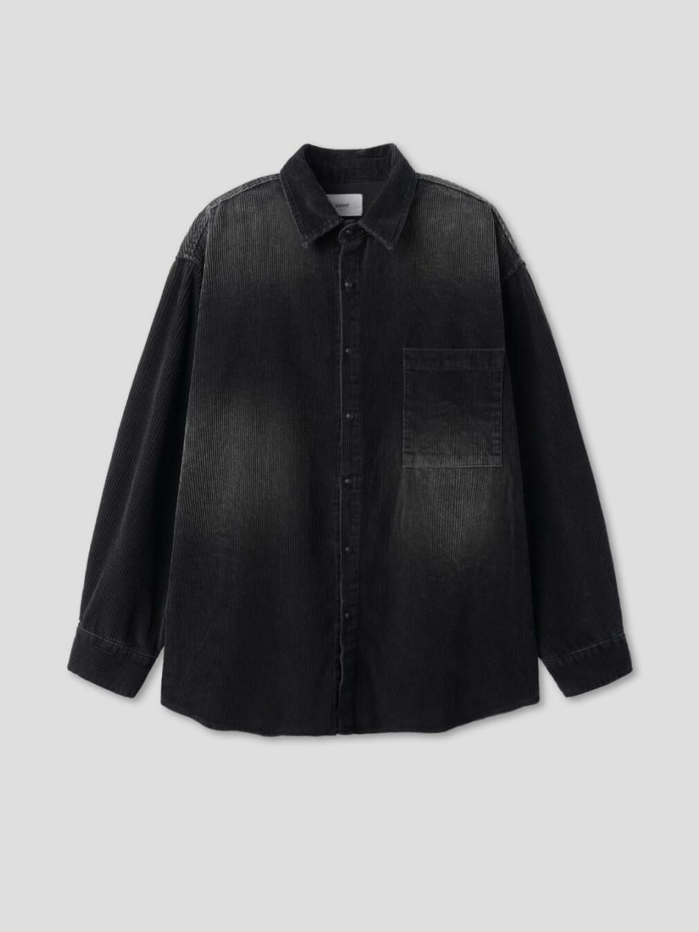 洗水燈心絨長袖恤衫 S2299