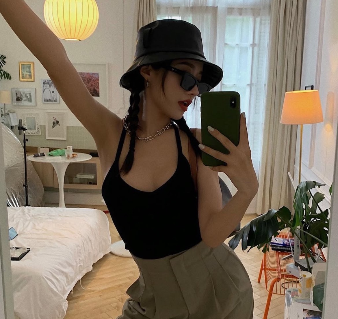 韓版皮革漁夫帽/二色