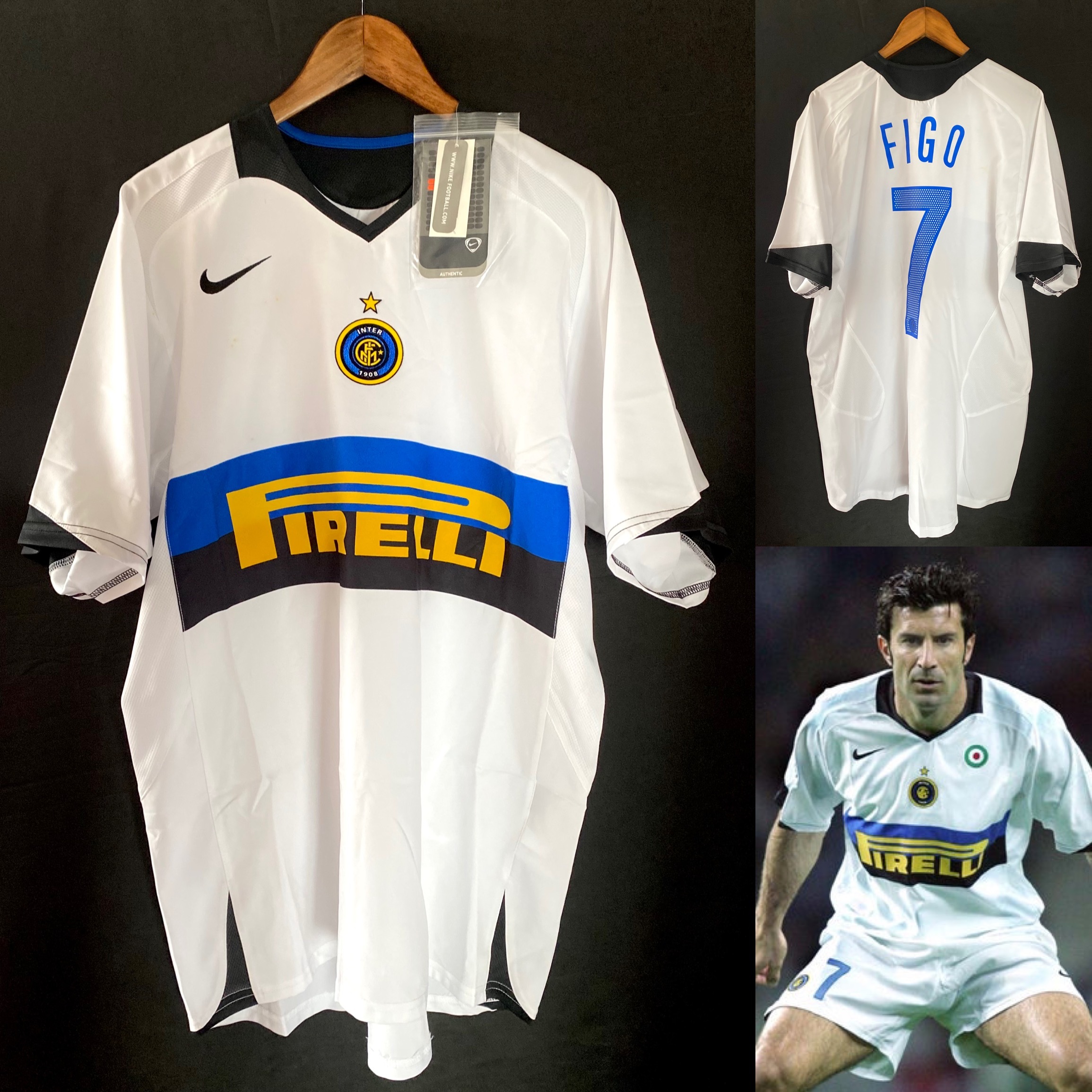 (BNWT) Inter Milan 2005-2006 Nike Away shirt #7 FIGO
