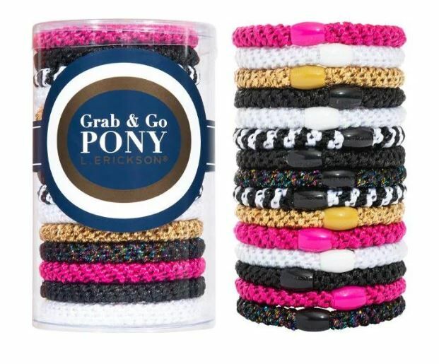 美國 L.ERICKSON 彈力髮圈 15入粗款 (含筒)