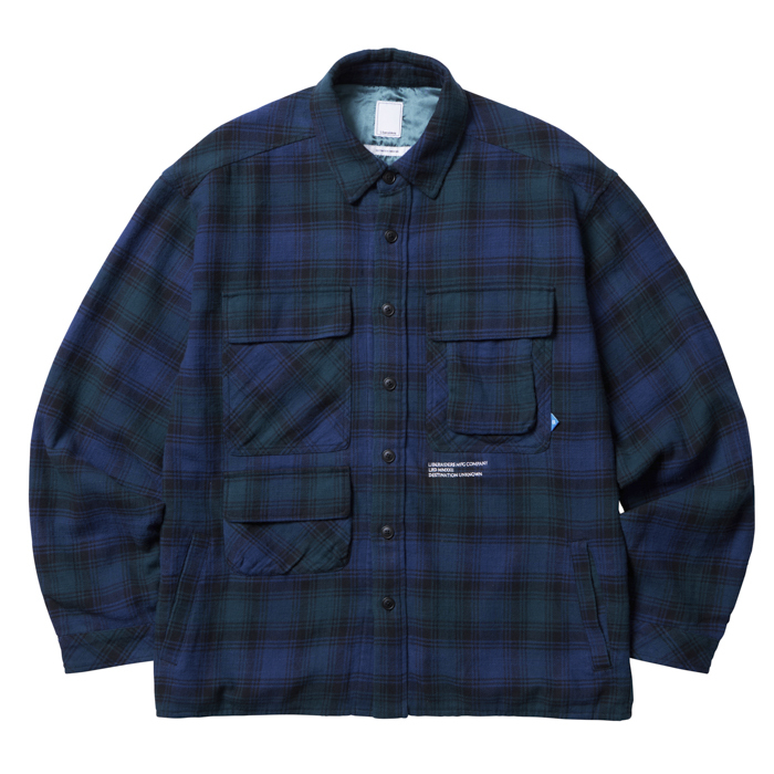 LIBERAIDERS 24F/W MULTI POCKETS PLAID SHIRT