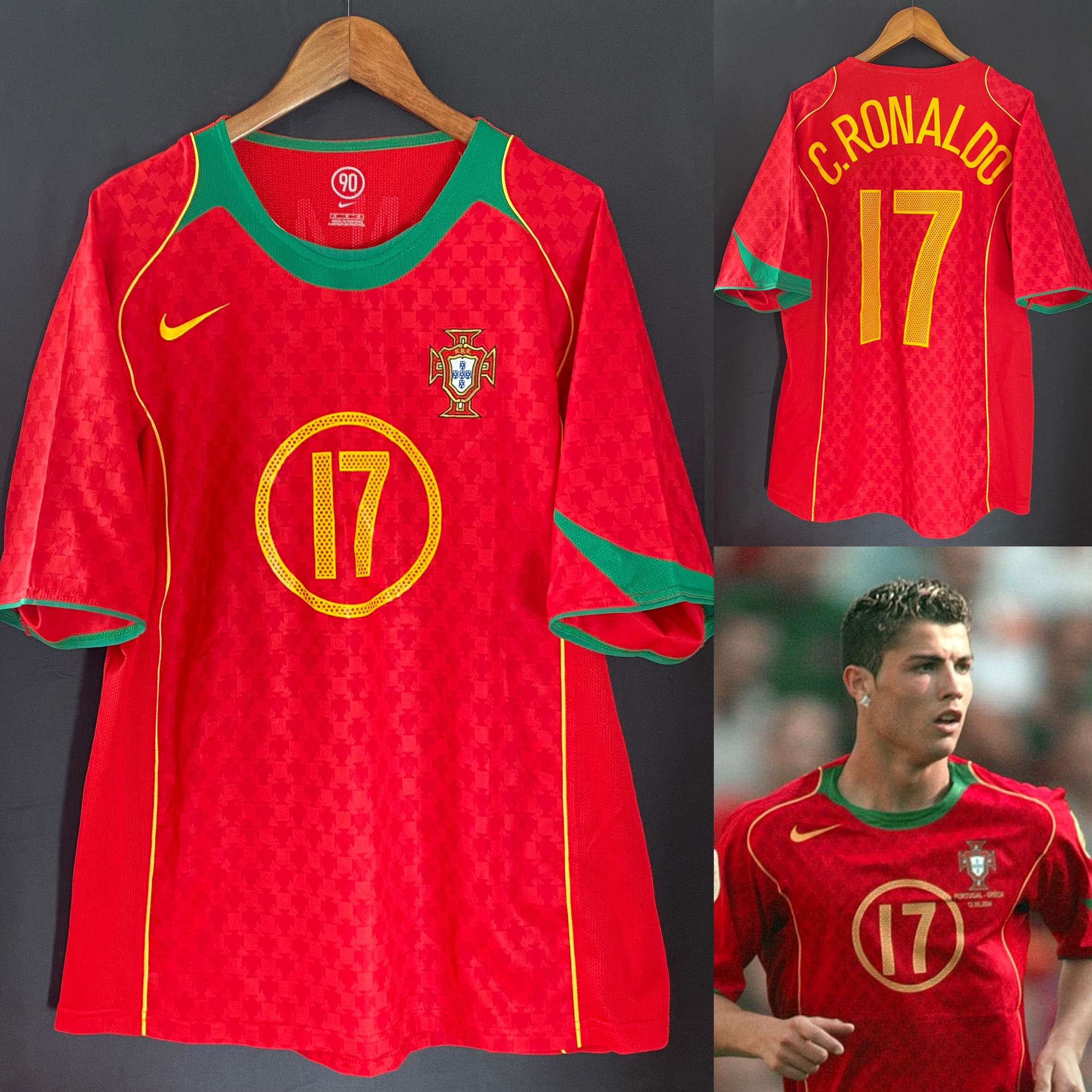 葡萄牙 2004-2006 Nike 主場球衣 #17 C RONALDO