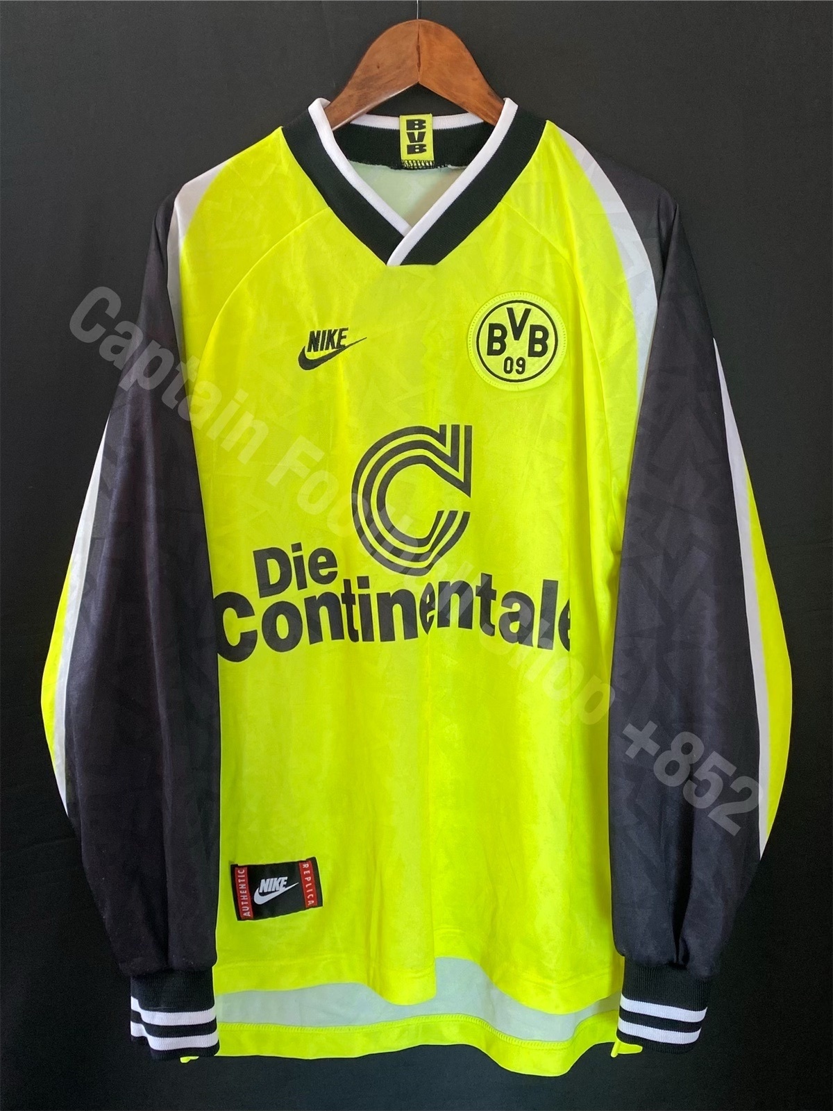 Borussia Dortmund 1995-1996 Nike L/S Home Special Champions Shirt