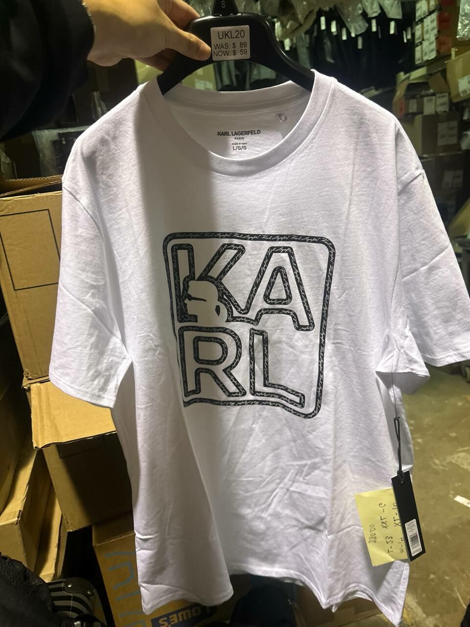 U] KARL LAGERFELD PARIS MEN'S SLIM FIT CHAIN LOGO T-SHIRT