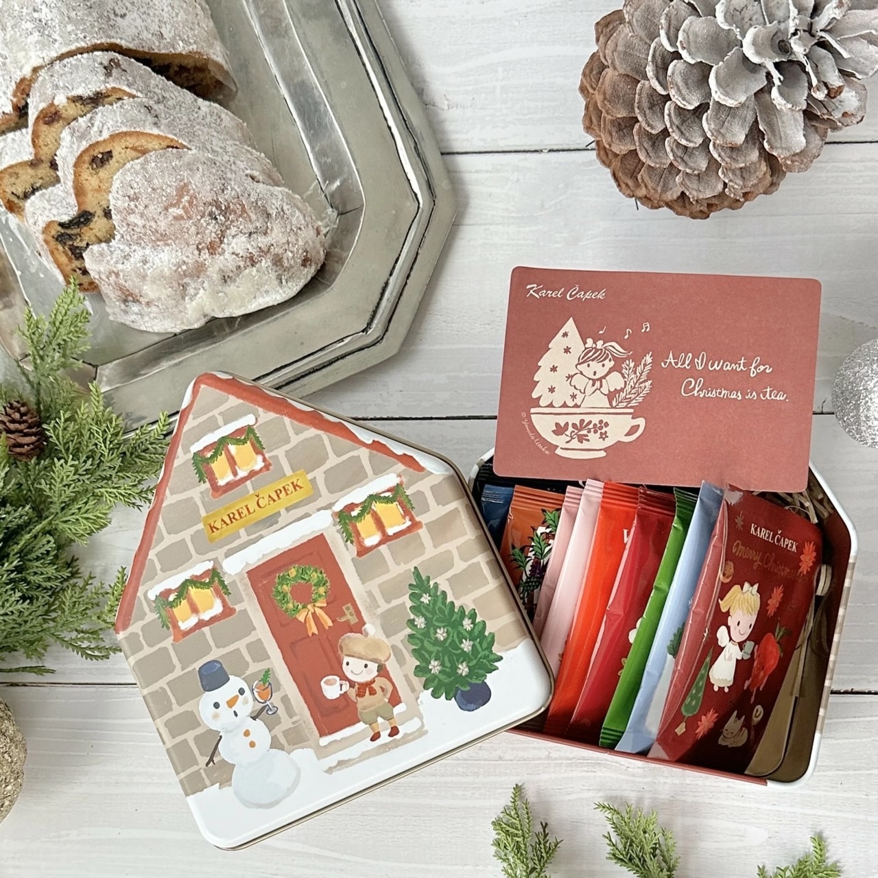 日本 Karel Čapek  山田詩子 Holiday Tea House 聖誕鐵盒茶包組 (10入)  期間限定