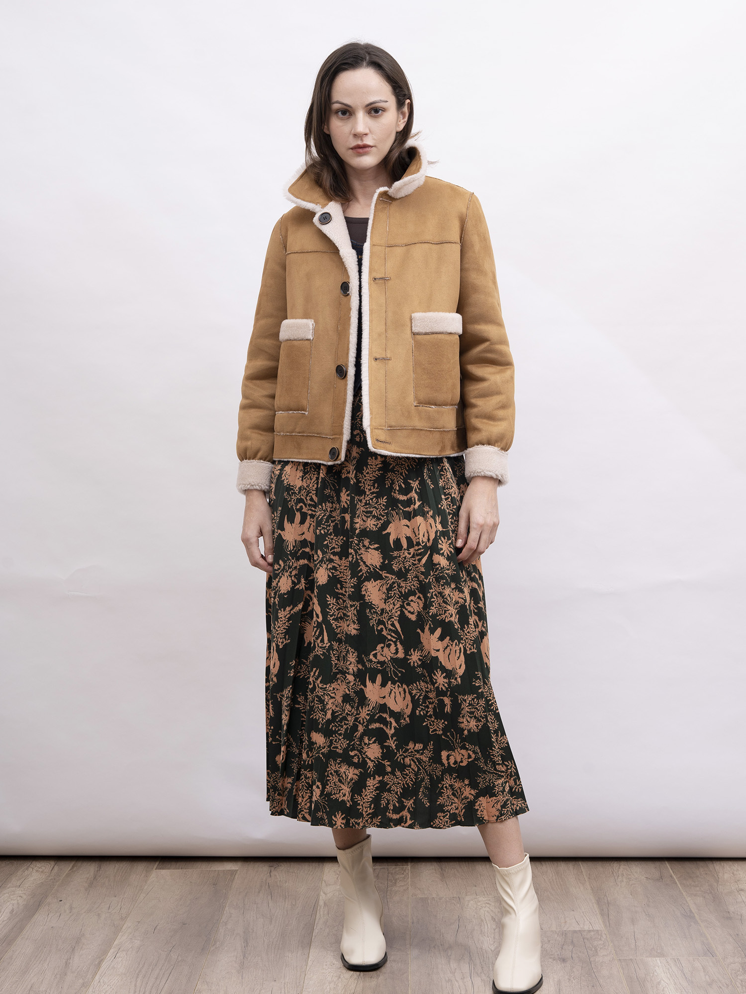 mi-tu 羊羔毛雙面外套