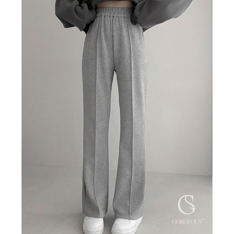 G9528 現貨「混羊毛抗寒'修圖褲」