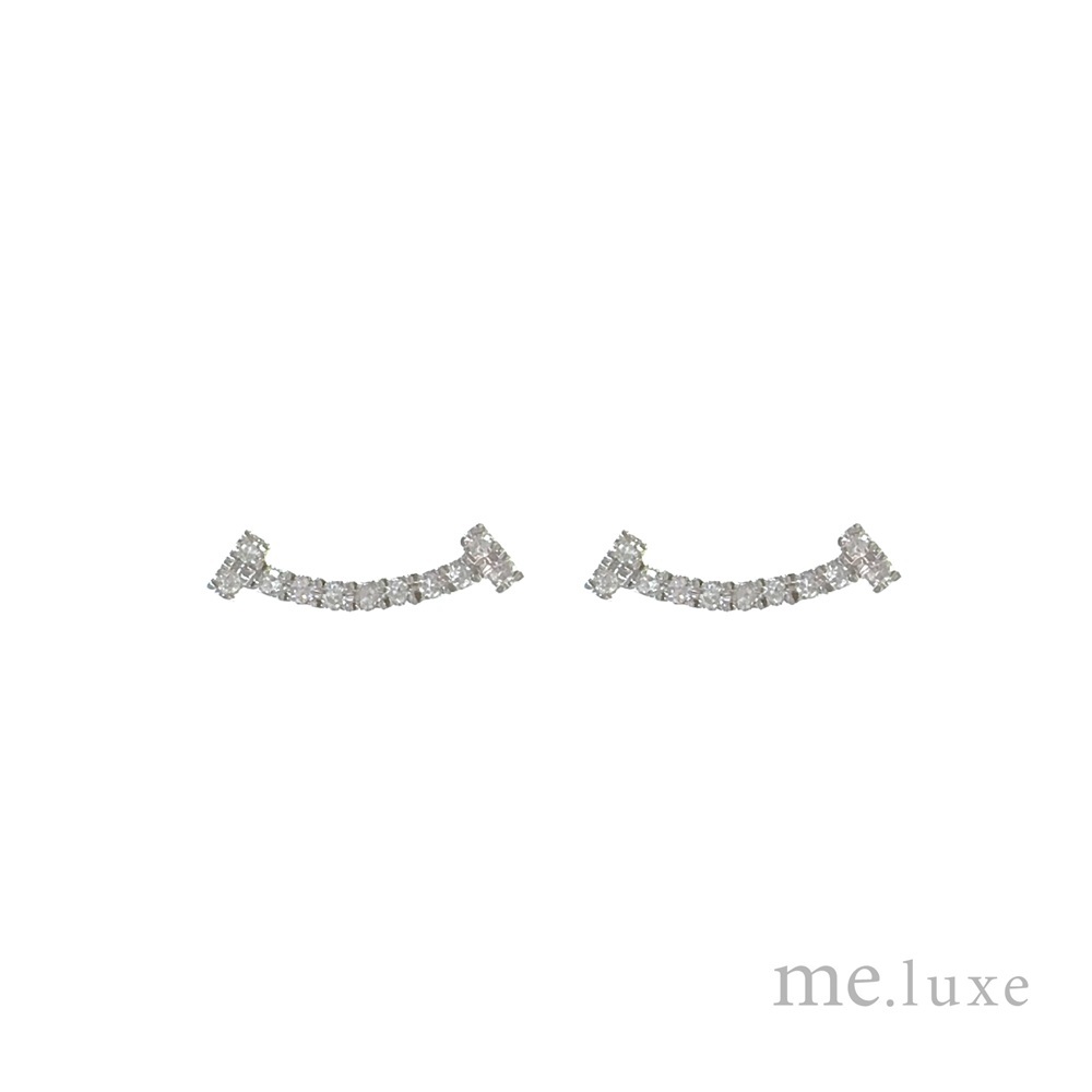 【me.luxe】K18微笑15分鑽石耳環