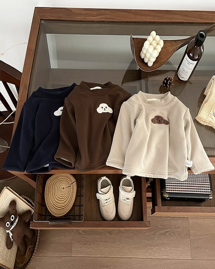 嫩嬰軟綿保暖小狗內搭上衣