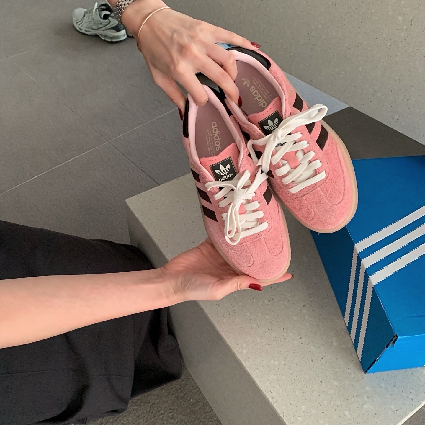 🇯🇵 ADIDAS SAMBAE  蜜桃粉棕 腮紅粉 咖啡色 焦糖底 厚底 增高 女鞋 JH8834 / 預購