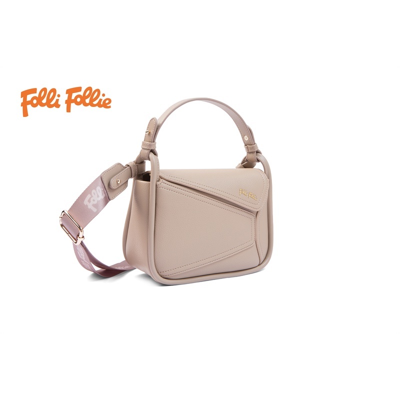 【Folli Follie芙麗芙麗】米幾何拼接小方包-