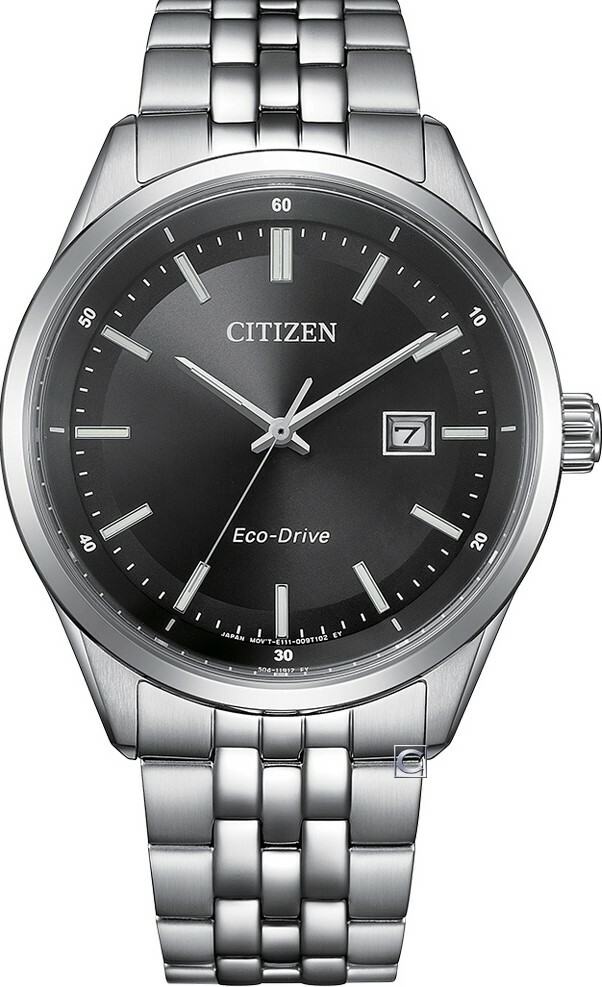 萬年鐘錶 - Citizen 星辰錶  光動能系列  經典黑面商務系不鏽鋼男錶 BM7560-59E  錶徑41MM
