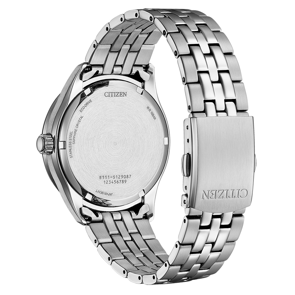 萬年鐘錶 - Citizen 星辰錶  光動能系列  經典黑面商務系不鏽鋼男錶 BM7560-59E  錶徑41MM