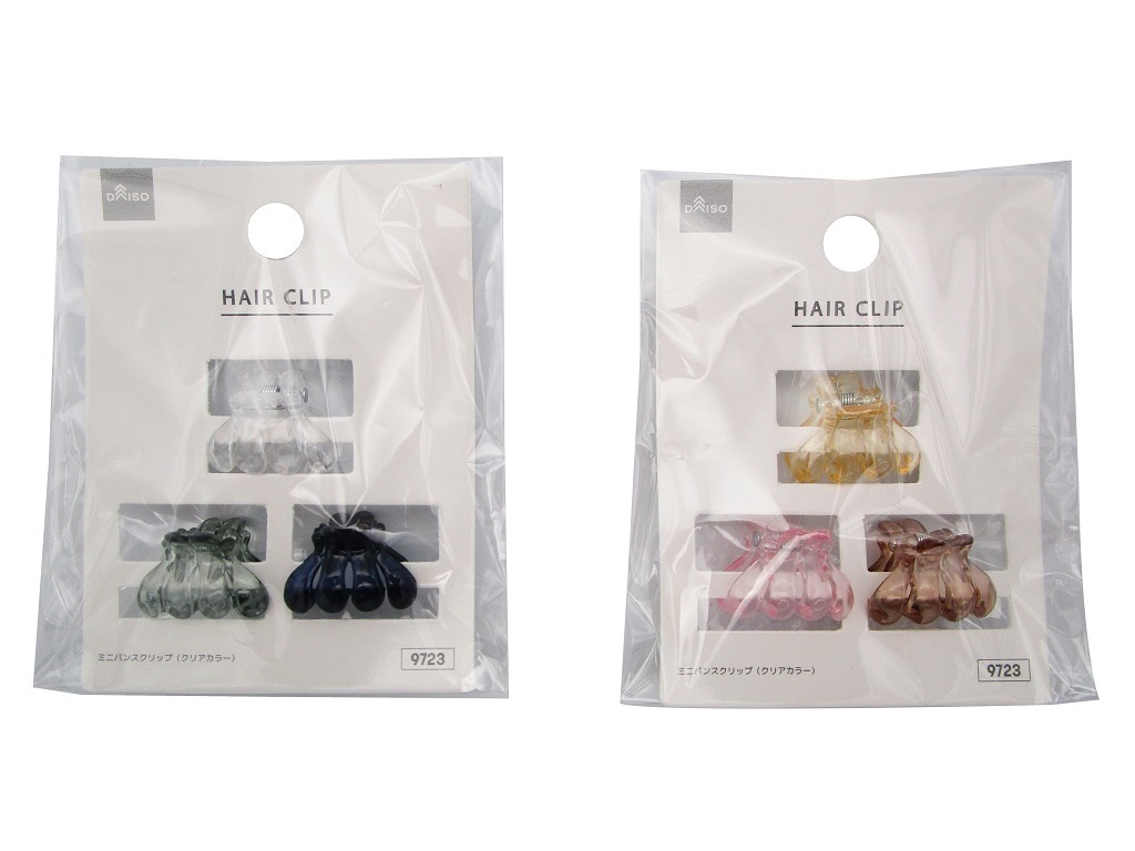 迷你髮夾/透明色 3入