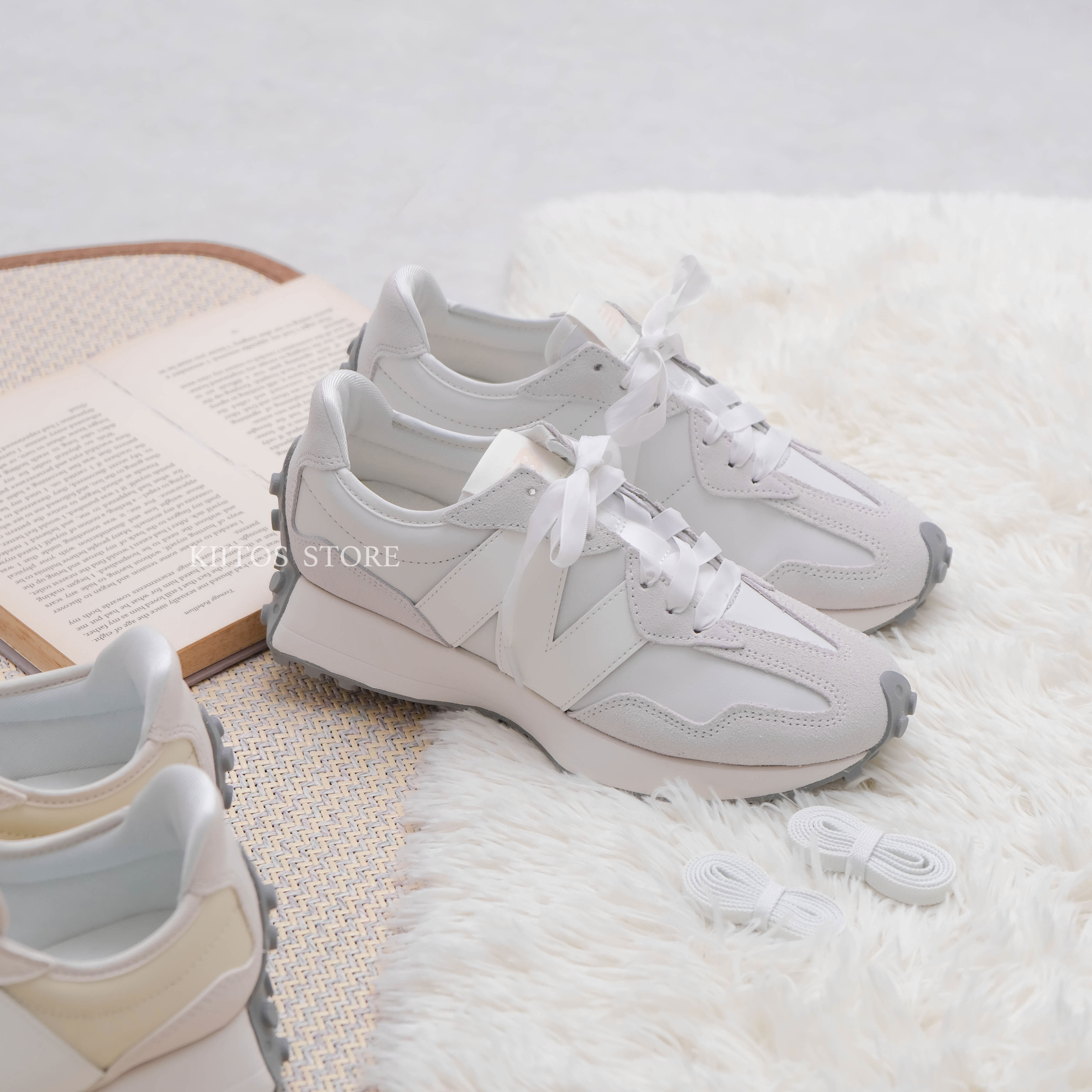 【現貨】New Balance 327 銀白緞帶 WS327MT