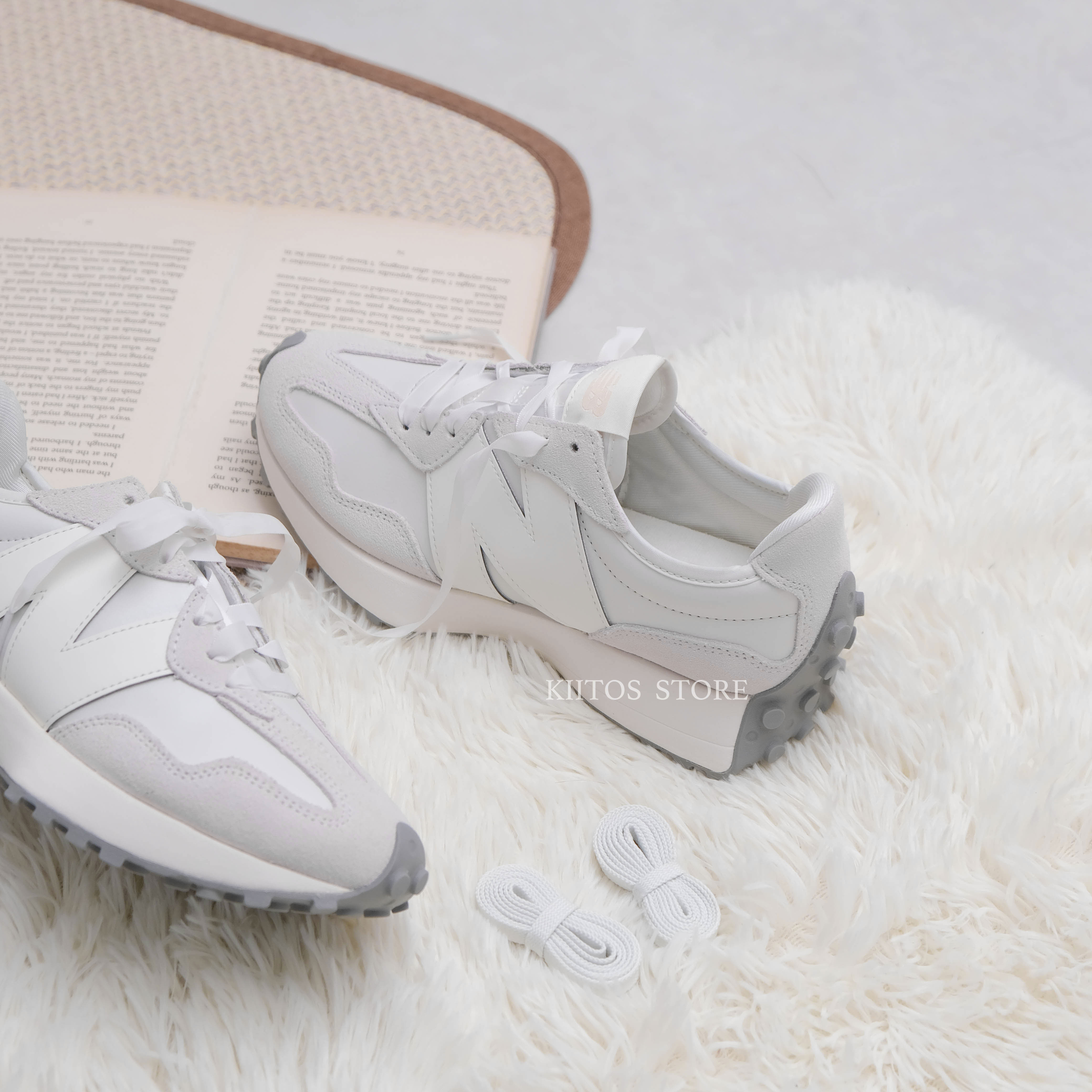 【現貨】New Balance 327 銀白緞帶 WS327MT