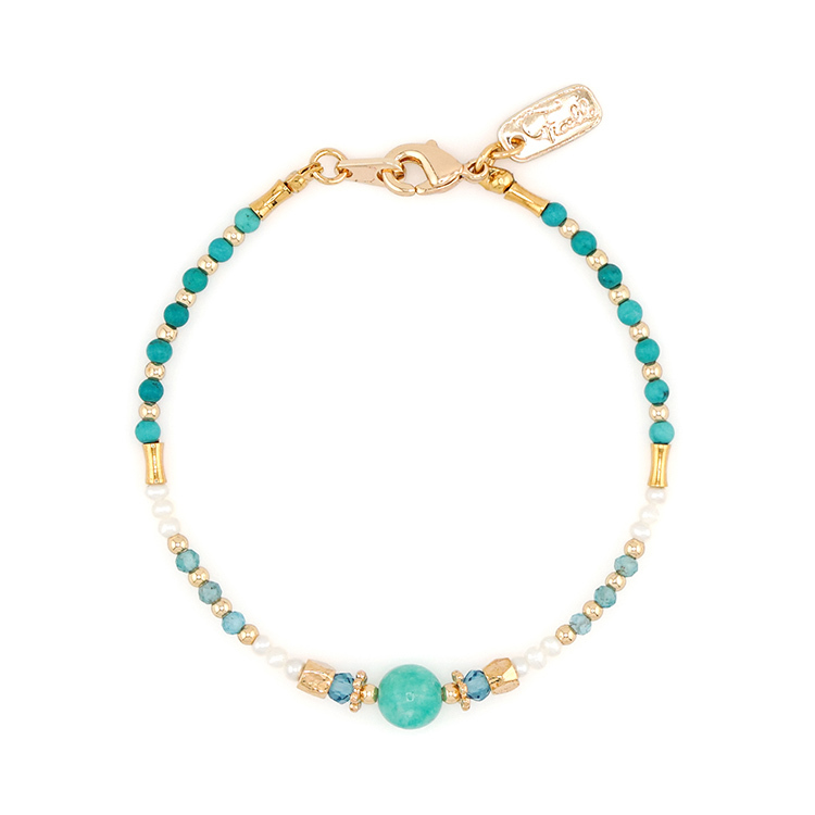 十二月誕生石 • 綠石竹 • 純潔的愛 – 天河綠松石 – 手鍊