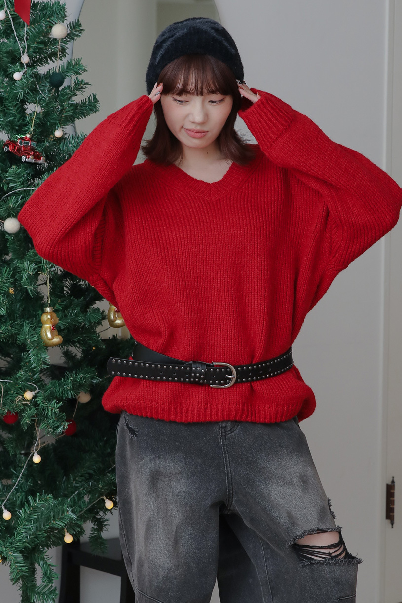 Barney V-neck Knit #毛衣