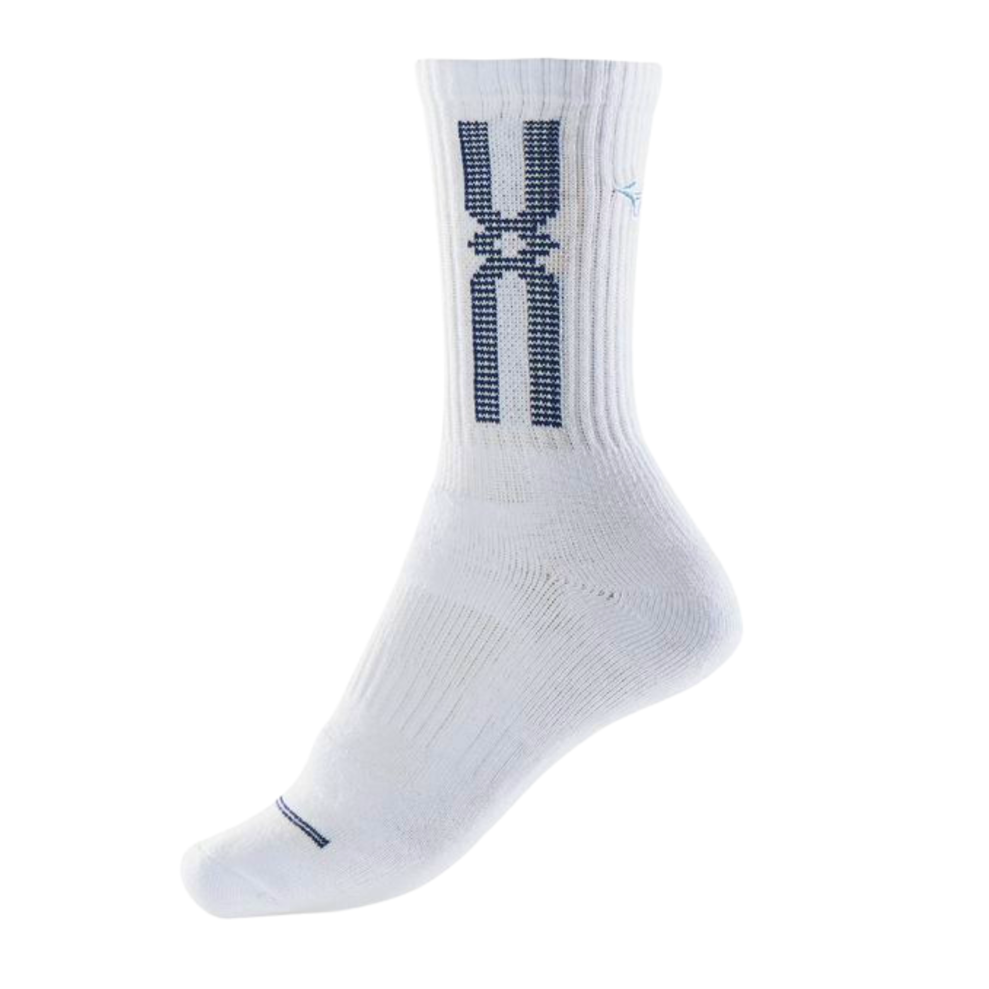 MIZUNO 運動襪 (白深藍色x天藍色)