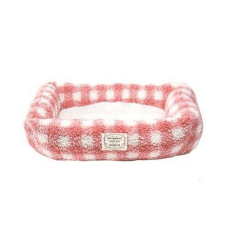 VERY 粉白格仔方型 毛毛床M