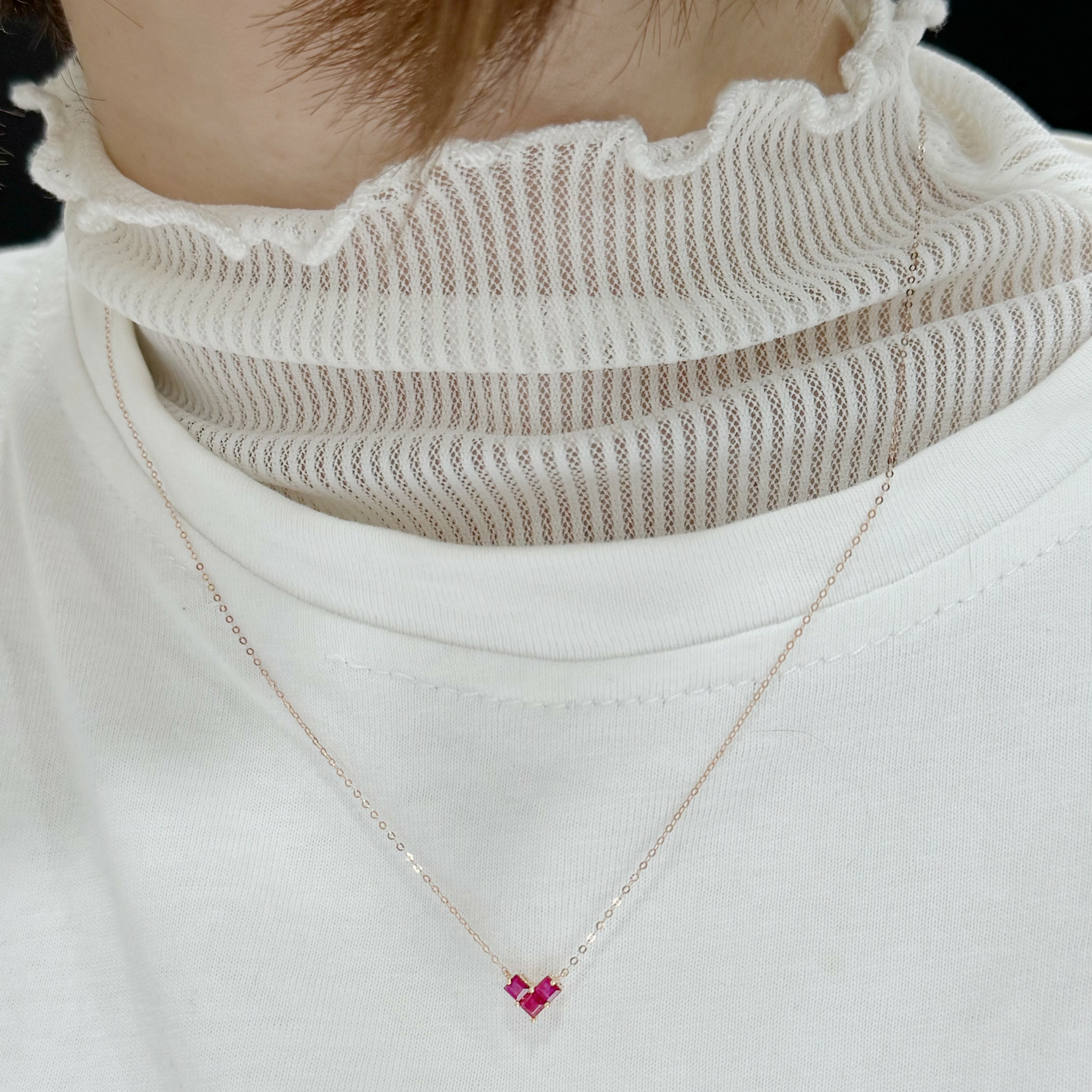 【me.luxe】K18紅寶小可愛項鍊