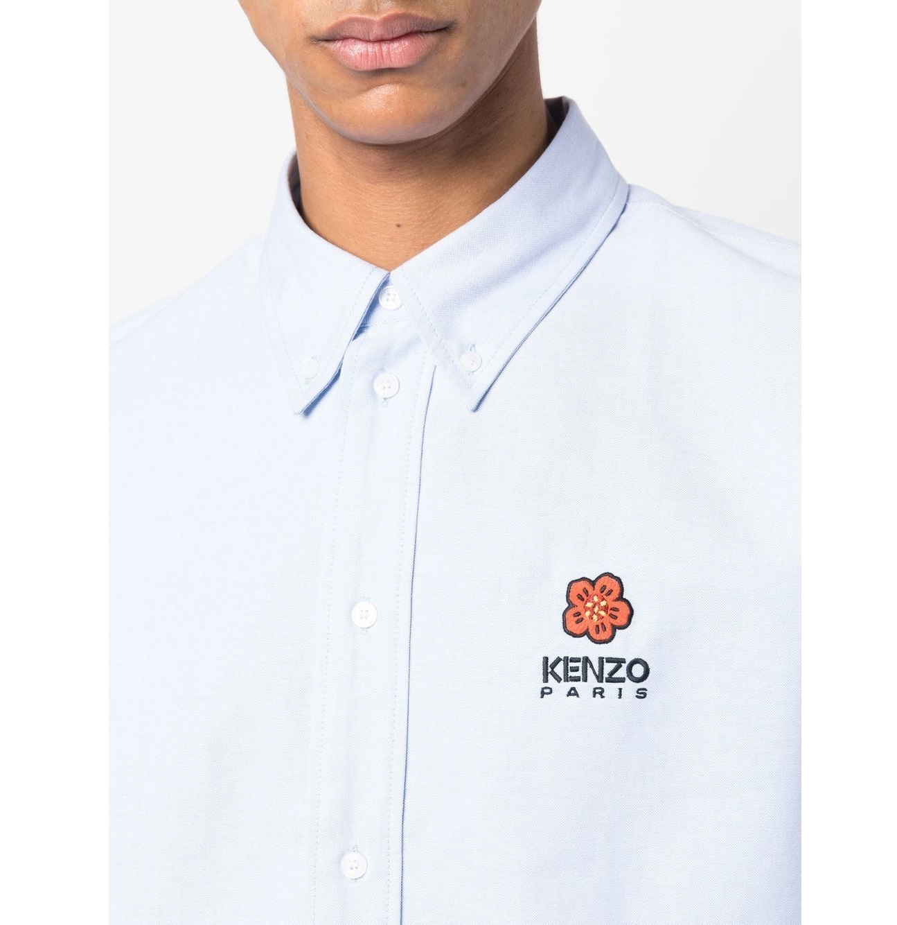 KENZO LUCKY TIGER LOGO PRINT LONG SLEEVES SHIRT - BLUE PRE ORDER ITEM (預訂中)