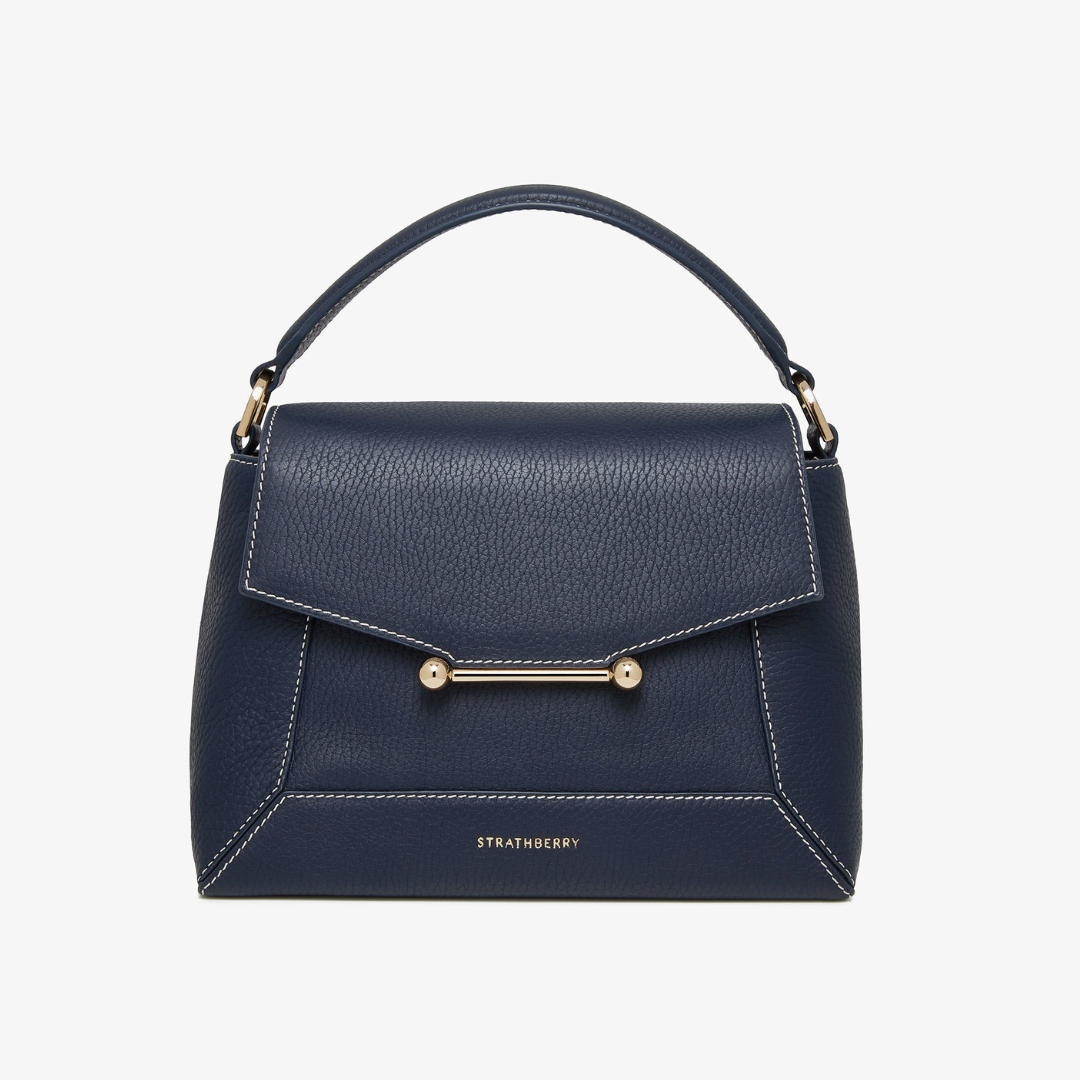 1SA1202-017 STRATHBERRY Mosaic Bag Navy with Vanilla Stitch #20231-125-680-300 (EU)