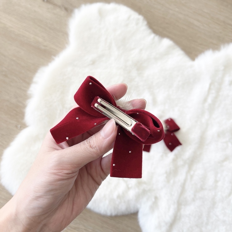 喜慶蝴蝶結髮夾