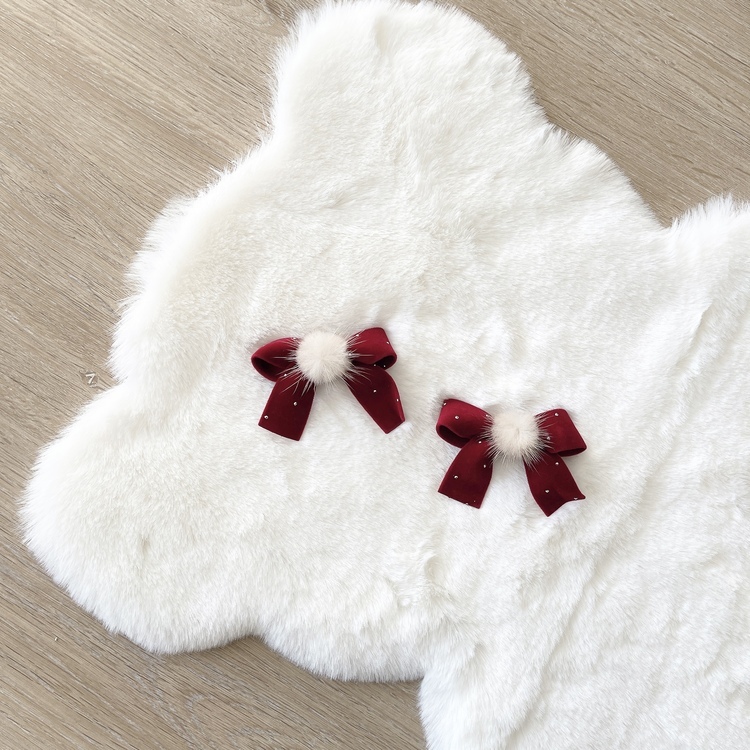 喜慶蝴蝶結髮夾