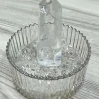 [S] GEMZ & CO HCTB RANDOM BLUE NEEDLE CRYSTAL POINTER DISPLAY, CLEAR QUARTZ, Z103 (Z103)