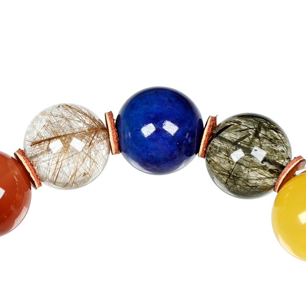 彩寶礦石頂級極淨多寶水晶40g 水晶手珠｜日本彈力繩