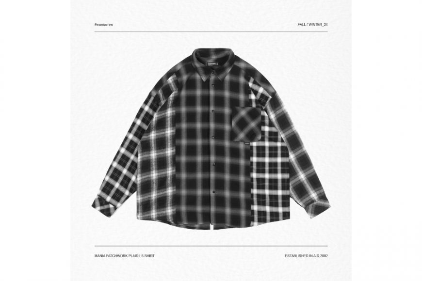 MANIA Patchwork Plaid LS Shirt