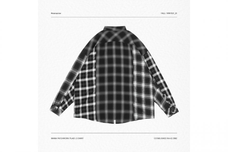 MANIA Patchwork Plaid LS Shirt