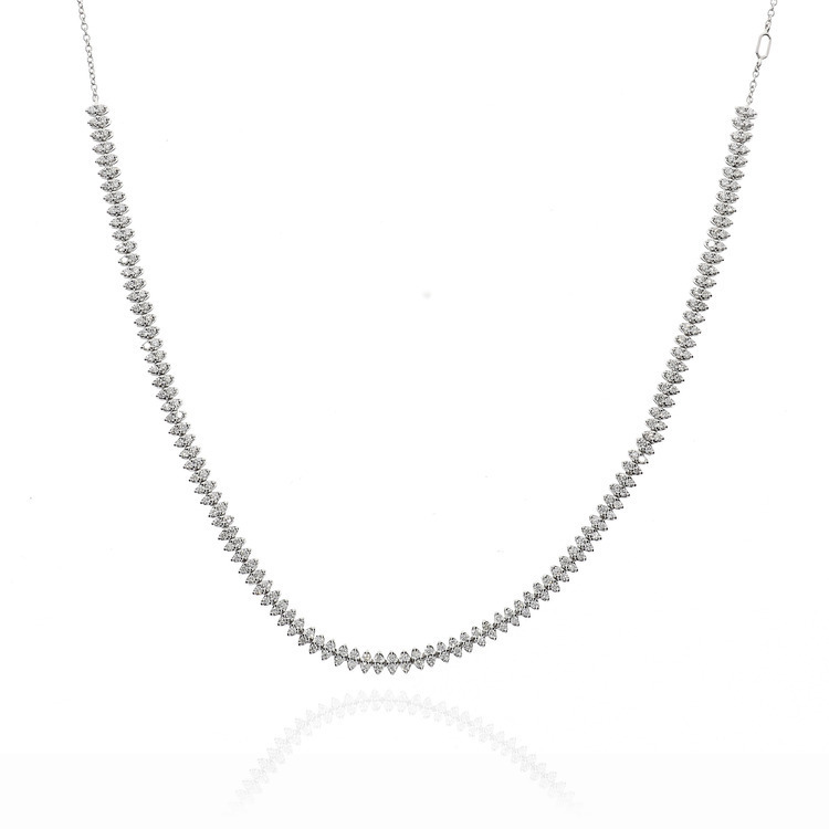 18K白金鑽石頸鏈