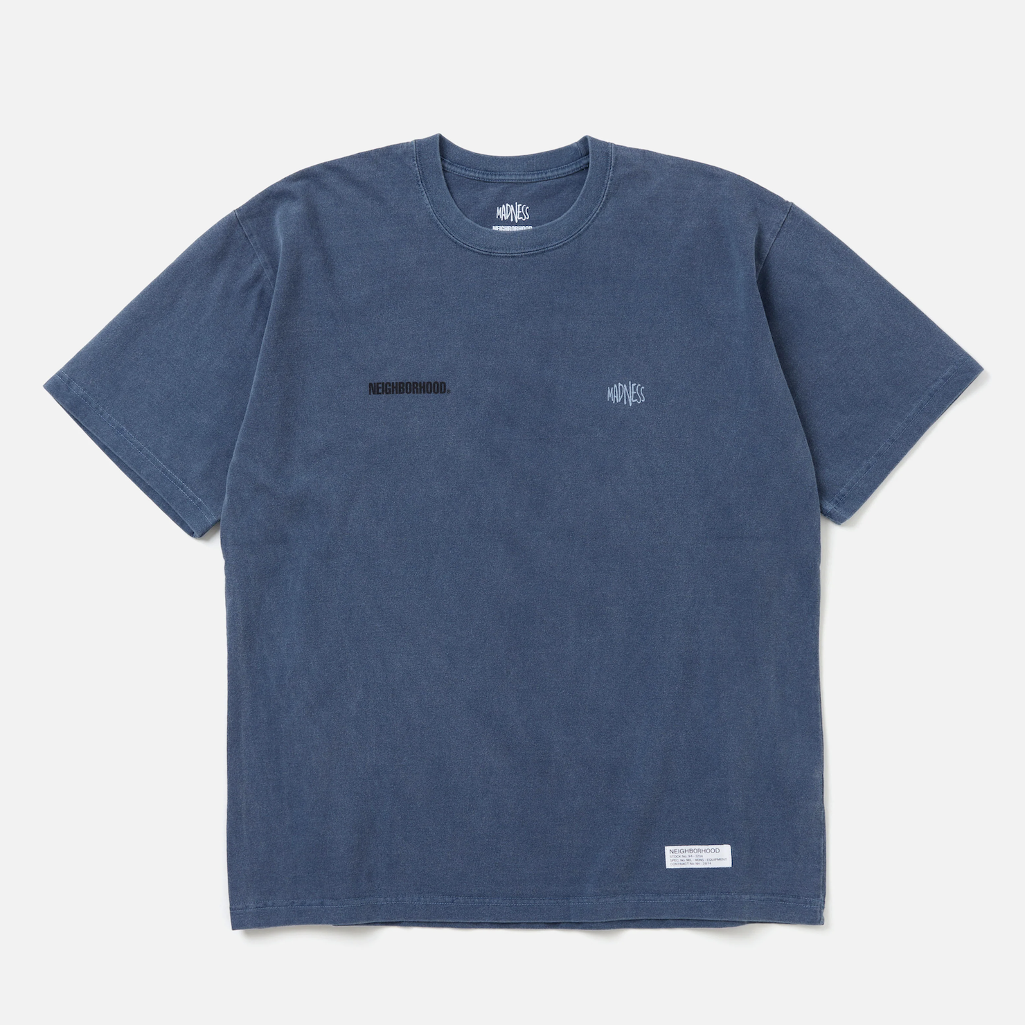 NEIGHBORHOOD NH X MADNESS . TEE SS-2 LOGO 短Ｔ 聯名 余文樂 白色/藍色- 242PCMDN-ST02S