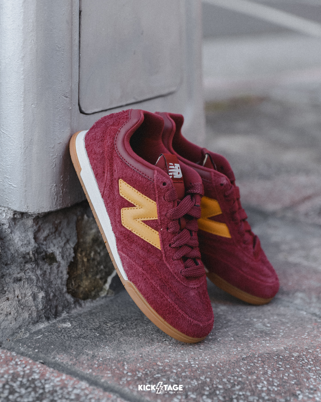 男女鞋 NEW BALANCE RC42 經典緋紅 中性 麂皮 皮革 復古 焦糖底 德訓鞋 休閒鞋【URC42HF】