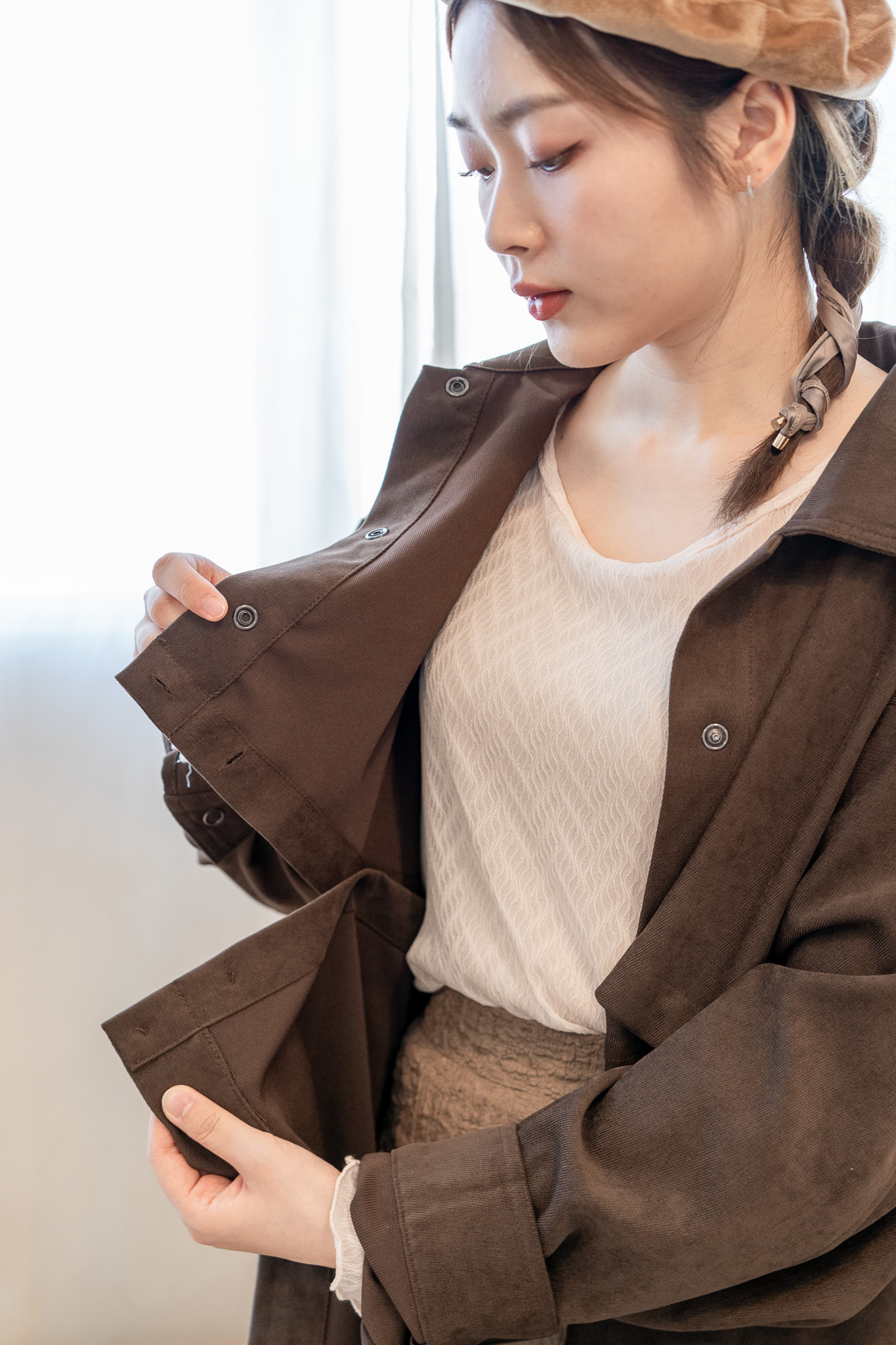 可分拆！斜紋磨毛外套- JK44335