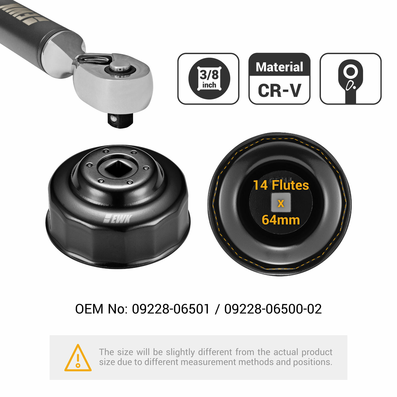 64mm Oil Filter Wrench for Toyota, Honda | EWK