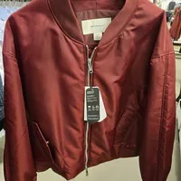 [S] CALVIN KLEIN FILLED NYLON BOMBER JACKET,RED, SP47598487-40WL591201 (SCK621)