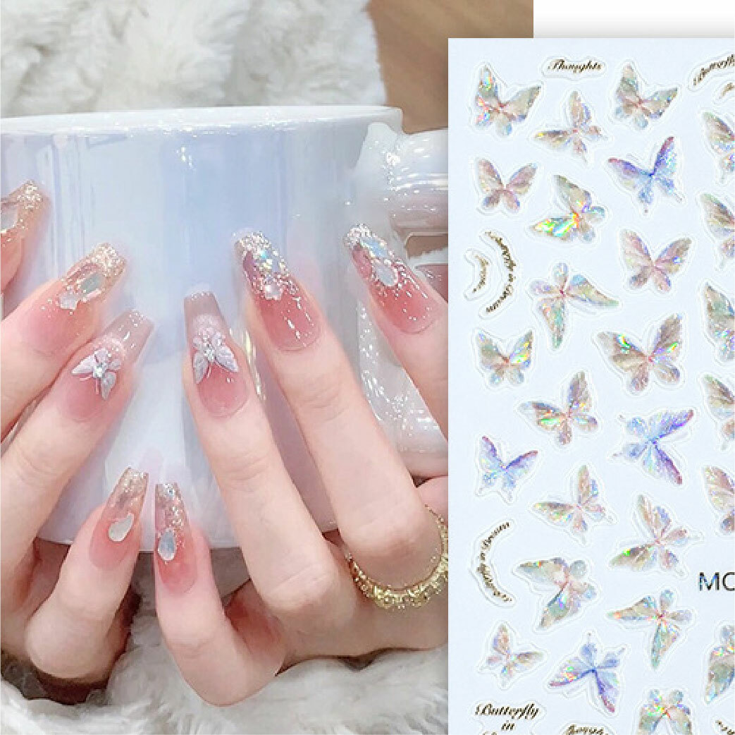 極光仙女蝴蝶結貼紙